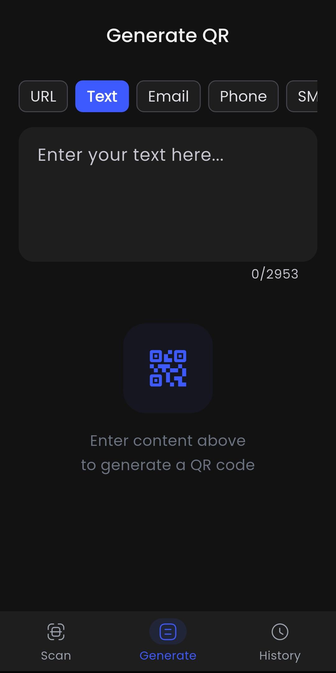 Generate QR code